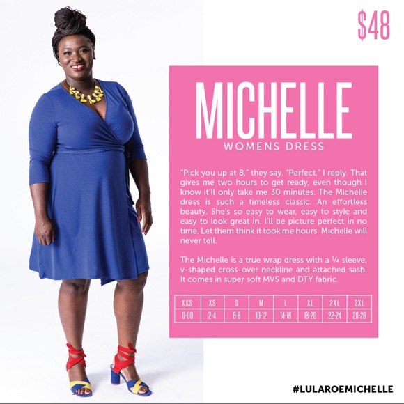 LulaRoe Michelle Wrap Dress - Picture 5 of 5